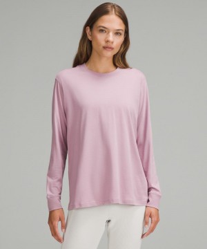 μακρυμανικα μπλουζακια Lululemon All Yours γυναικεια ροζ ροζ | Greece-2846103