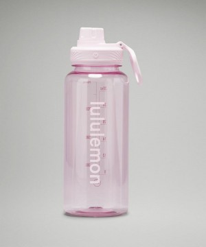 Μπουκάλια νερού Lululemon Back to Life Clear Bottle 32oz ανδρικα ροζ | Greece-7418652