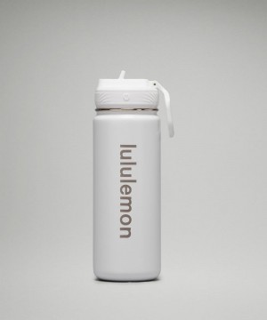 Μπουκάλια νερού Lululemon Back to Life Sport Bottle 18oz ανδρικα ασπρα | Greece-4573018