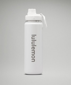 Μπουκάλια νερού Lululemon Back to Life Sport Bottle 24oz γυναικεια ασπρα | Greece-2057891