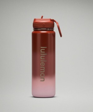 Μπουκάλια νερού Lululemon Back to Life Sport Bottle 24oz γυναικεια πορτοκαλι ροζ | Greece-7680324