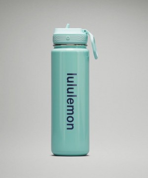 Μπουκάλια νερού Lululemon Back to Life Sport Bottle 24oz Straw Lid Shine ανδρικα μεντα | Greece-3249568