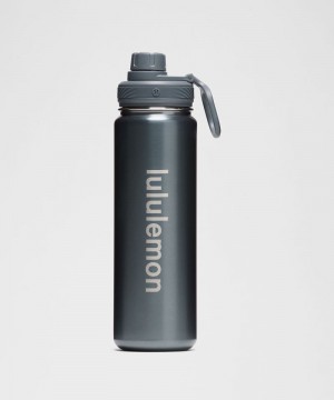 Μπουκάλια νερού Lululemon Back to Life Sport Bottle 24oz Shine ανδρικα γκρι | Greece-0351768