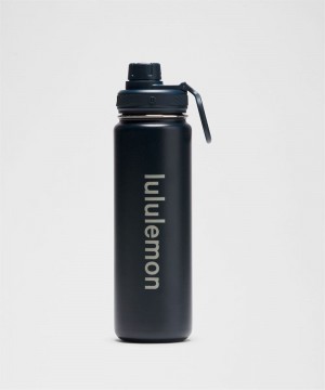 Μπουκάλια νερού Lululemon Back to Life Sport Bottle 24oz ανδρικα σκουρο μπλε | Greece-6281059