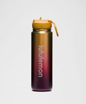 Μπουκάλια νερού Lululemon Back to Life Sport Bottle 24oz ανδρικα κίτρινα καφε ροζ μωβ μπλε σκουρο | Greece-4170958