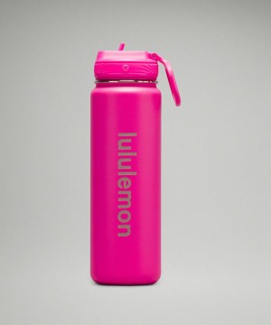 Μπουκάλια νερού Lululemon Back to Life Sport Bottle 24oz ανδρικα ροζ | Greece-2348170