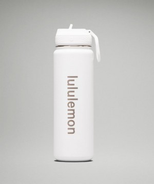 Μπουκάλια νερού Lululemon Back to Life Sport Bottle 24oz ανδρικα ασπρα | Greece-4901328