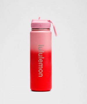 Μπουκάλια νερού Lululemon Back to Life Sport Bottle 24oz ανδρικα ροζ ροζ κοκκινα | Greece-8751346