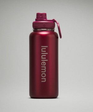 Μπουκάλια νερού Lululemon Back to Life Sport Bottle 32oz Shine γυναικεια μπορντο βαθυ | Greece-3491508