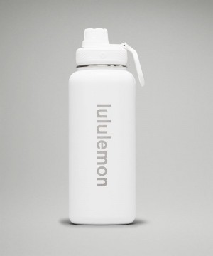 Μπουκάλια νερού Lululemon Back to Life Sport Bottle 32oz γυναικεια ασπρα | Greece-8967012