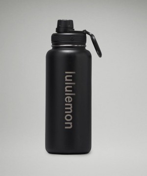 Μπουκάλια νερού Lululemon Back to Life Sport Bottle 32oz γυναικεια μαυρα | Greece-8945071
