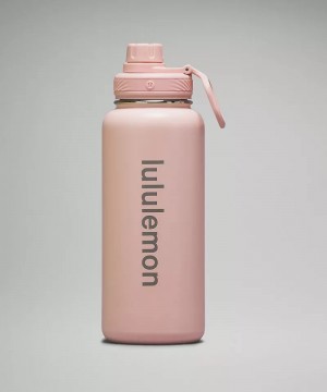 Μπουκάλια νερού Lululemon Back to Life Sport Bottle 32oz γυναικεια ροζ ασπρα | Greece-2976584