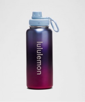 Μπουκάλια νερού Lululemon Back to Life Sport Bottle 32oz ανδρικα μπλε Μπεζ μωβ ροζ | Greece-2376094