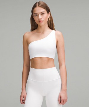 Αθλητικο Σουτιεν Lululemon Bend This One-Shoulder Light Support, A-C Cups γυναικεια ασπρα | Greece-4083219
