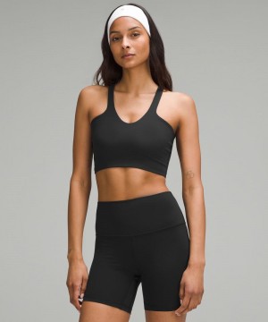 Αθλητικο Σουτιεν Lululemon Bend This V and Racer Light Support, A-C Cups γυναικεια μαυρα | Greece-1637905