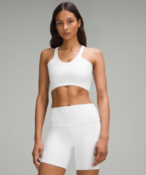 Αθλητικο Σουτιεν Lululemon Bend This V and Racer Light Support, A-C Cups γυναικεια ασπρα | Greece-6259407