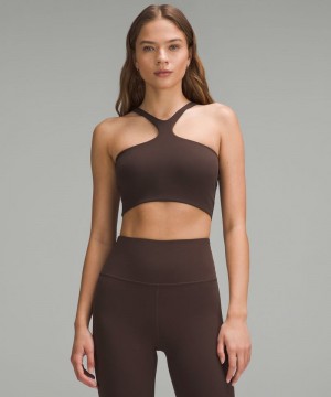 Αθλητικο Σουτιεν Lululemon Bend This V and Racer Light Support, A-C Cups γυναικεια σοκολάτα | Greece-5973240