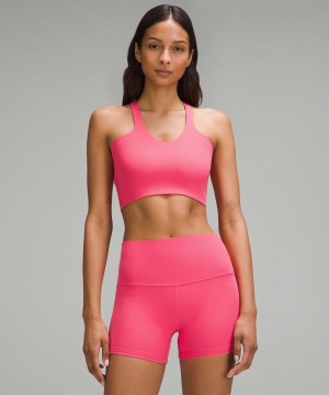 Αθλητικο Σουτιεν Lululemon Bend This V and Racer Light Support, A-C Cups γυναικεια ροζ | Greece-8591407