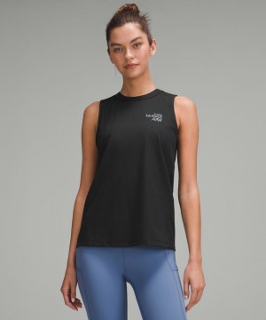 αμανικα μπλουζακια Lululemon Breathable Running Graphic γυναικεια μαυρα | Greece-8632907