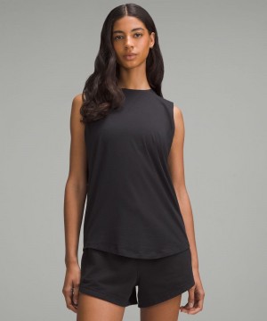 αμανικα μπλουζακια Lululemon Brunswick Muscle γυναικεια μαυρα | Greece-4732506