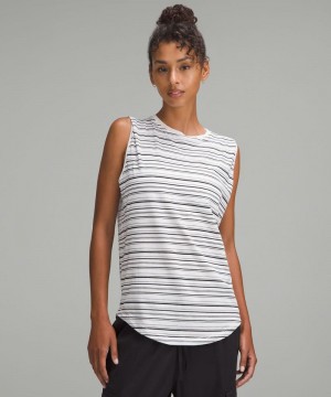 αμανικα μπλουζακια Lululemon Brunswick Muscle γυναικεια ασπρα μαυρα | Greece-6201938