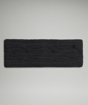 Αξεσουαρ Μαλλιων Lululemon Cable-Knit Fleece-Lined Ear Warmer γυναικεια μαυρα | Greece-4283905