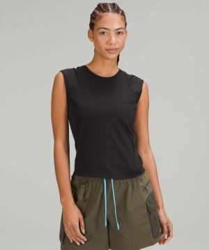 αμανικα μπλουζακια Lululemon Cap Sleeve Hiking γυναικεια μαυρα | Greece-1094236
