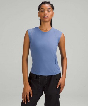 αμανικα μπλουζακια Lululemon Cap Sleeve Hiking γυναικεια μπλε | Greece-7536804