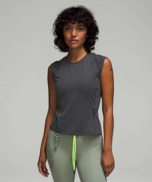 αμανικα μπλουζακια Lululemon Cap Sleeve Hiking γυναικεια βαθυ γκρι | Greece-8163759