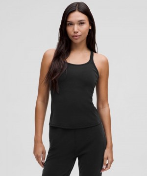 αμανικα μπλουζακια Lululemon Drapey Softstreme γυναικεια μαυρα | Greece-2971630