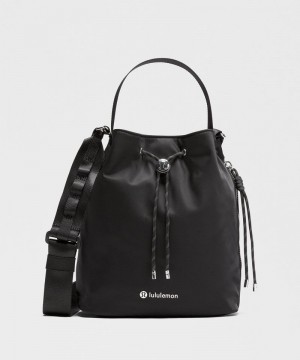 τσάντεσ χιαστί Lululemon Drawstring Bucket 5L γυναικεια μαυρα | Greece-3916085