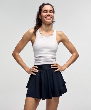 αμανικα μπλουζακια Lululemon Ebb to Street Cropped Racerback γυναικεια ασπρα | Greece-0123679