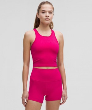 αμανικα μπλουζακια Lululemon Ebb to Street Cropped Racerback γυναικεια ροζ | Greece-3045297