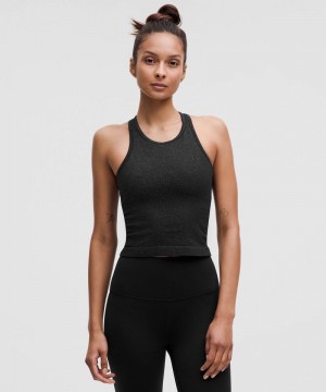 αμανικα μπλουζακια Lululemon Ebb to Street Cropped Racerback γυναικεια μαυρα | Greece-1849075
