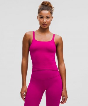 αμανικα μπλουζακια Lululemon Ebb to Street Scoop-Neck Cropped γυναικεια ροζ | Greece-5318976
