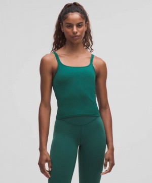 αμανικα μπλουζακια Lululemon Ebb to Street Scoop-Neck Cropped γυναικεια τυρκουάζ τυρκουάζ | Greece-7284635
