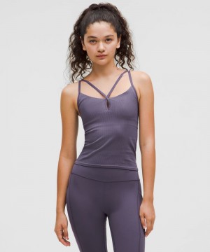αμανικα μπλουζακια Lululemon Ebb to Street Strappy Light Support, B/C Cup γυναικεια βαθυ γκρι βαθυ γκρι | Greece-9025384