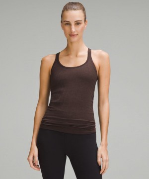 αμανικα μπλουζακια Lululemon Ebb to Street γυναικεια σοκολάτα | Greece-4035628