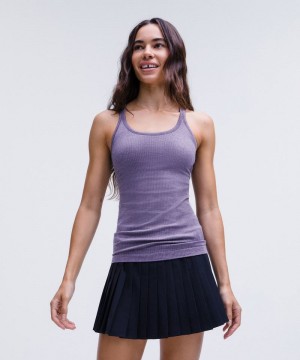αμανικα μπλουζακια Lululemon Ebb to Street γυναικεια βαθυ γκρι | Greece-3409217
