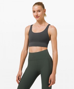 Αθλητικο Σουτιεν Lululemon Energy Longline Medium Support, B–D Cups γυναικεια βαθυ γκρι | Greece-3751496