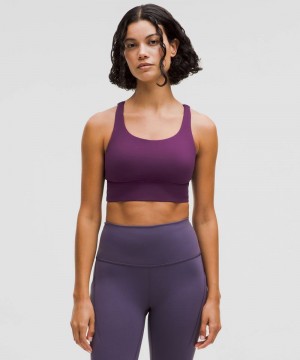 Αθλητικο Σουτιεν Lululemon Energy Longline Medium Support, B–D Cups γυναικεια μωβ | Greece-3467015