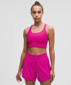 Αθλητικο Σουτιεν Lululemon Energy Longline Medium Support, B–D Cups γυναικεια ροζ | Greece-0692741