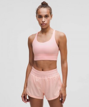 Αθλητικο Σουτιεν Lululemon Energy Longline Medium Support, B–D Cups γυναικεια ροζ | Greece-0548912