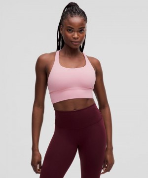 Αθλητικο Σουτιεν Lululemon Energy Longline Medium Support, B–D Cups γυναικεια ροζ | Greece-0135249