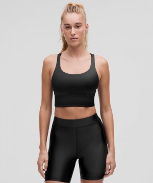 Αθλητικο Σουτιεν Lululemon Energy Longline Satin Shine Medium Support, B–D Cups Satin Shine γυναικεια μαυρα | Greece-9648150