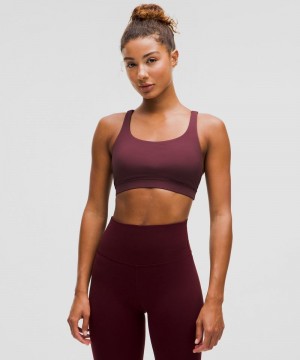 Αθλητικο Σουτιεν Lululemon Energy Medium Support, B–D Cups γυναικεια σκούρο κοκκινα | Greece-9458216