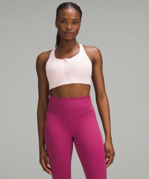 Αθλητικο Σουτιεν Lululemon Energy Zip-Front High-Support, B–G Cups γυναικεια ροζ | Greece-7946381