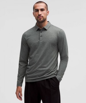 μπλουζακια πολο Lululemon Evolution Long-Sleeve ανδρικα βαθυ πρασινο | Greece-8596342