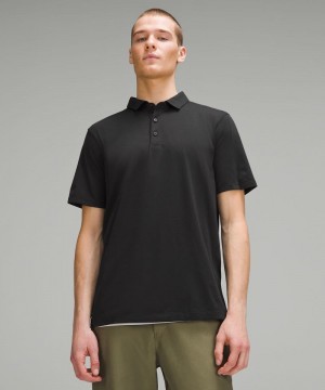 μπλουζακια πολο Lululemon Evolution Short-Sleeve ανδρικα μαυρα | Greece-2380976