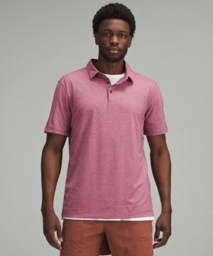 μπλουζακια πολο Lululemon Evolution Short-Sleeve ανδρικα ροζ | Greece-1364287